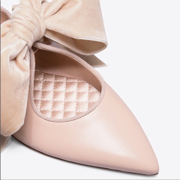 New in box Tory Burch Clara Flat pointed velvet bow - Picture 4 of 11